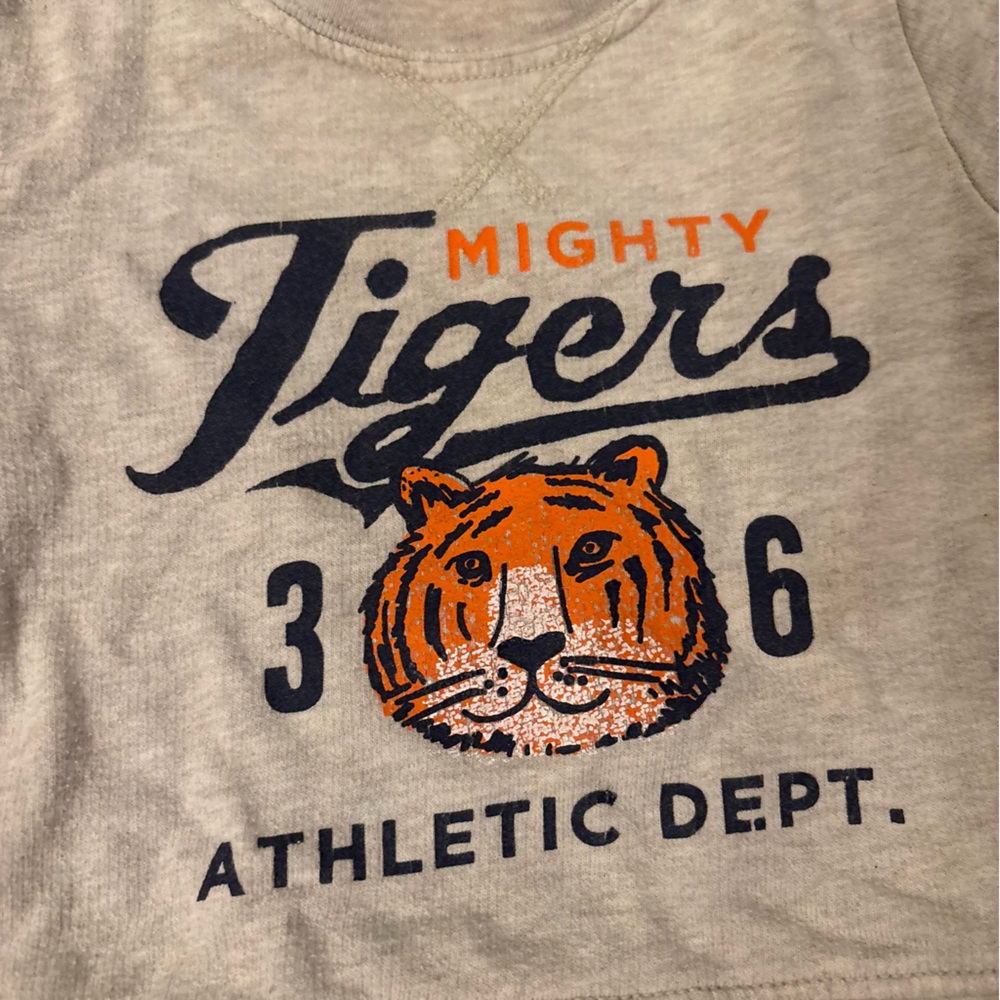 Carter's Gray Tee with Tiger‎ Graphic